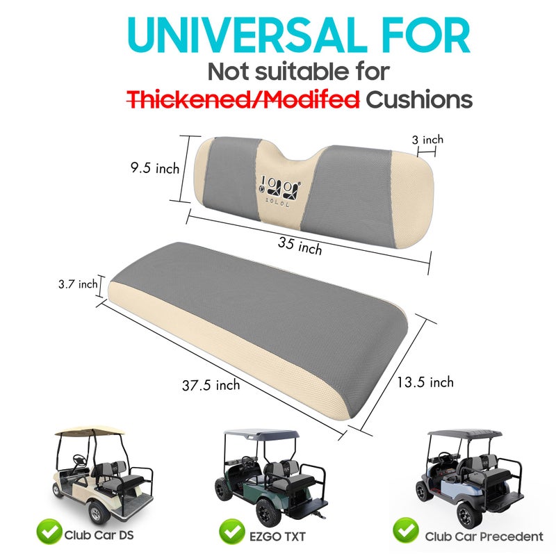 10L0L Universal Golf Cart Rear Seat Cover Dress UP Older Golf Cart Durable Breathable Material Fit Like a Glove for Yamaha EZGO and Club Car, Easy to Install - Image 3